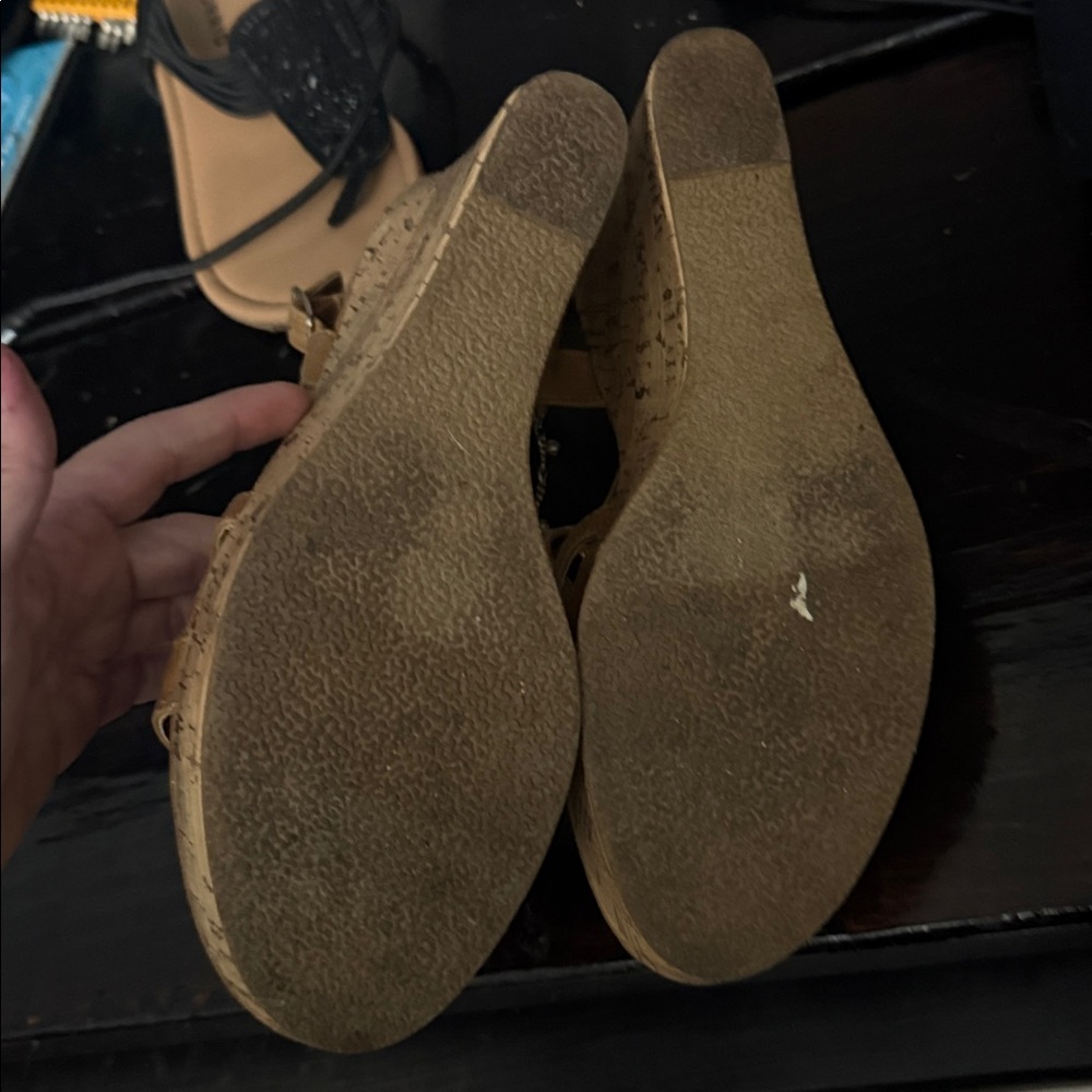 Jellypop Tan Wedge Sandals - Picture 5 of 5